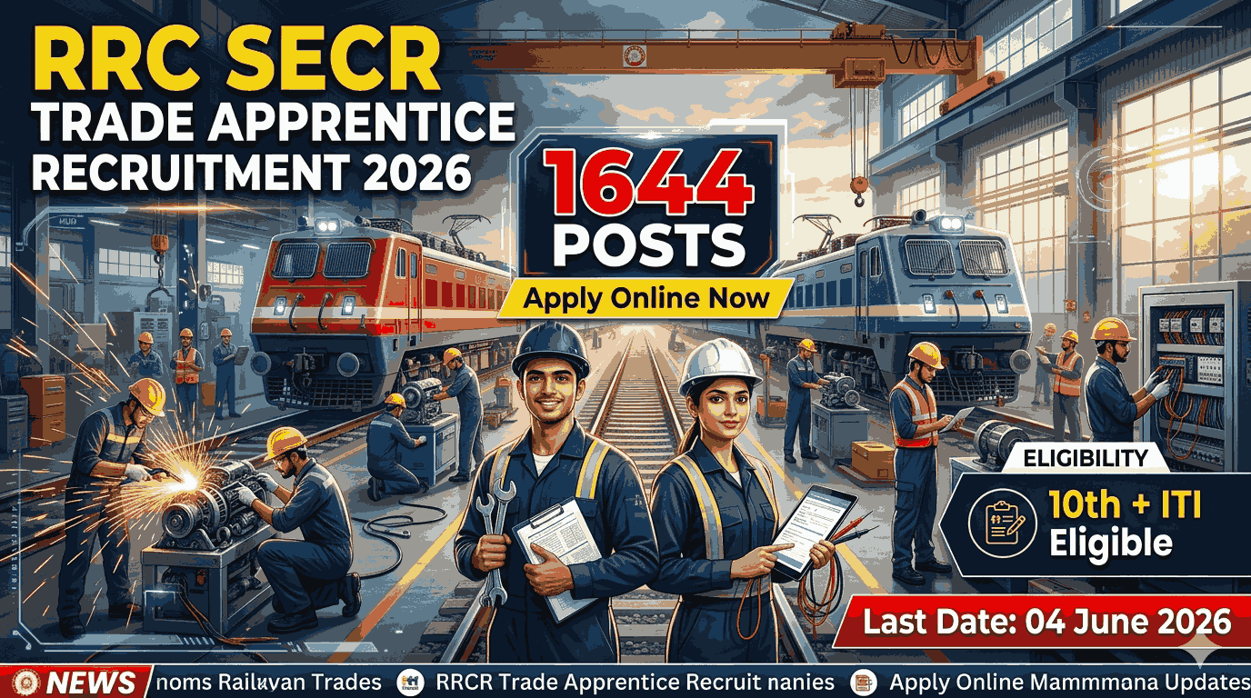 RRC SECR Trade Apprentice Recruitment 2026