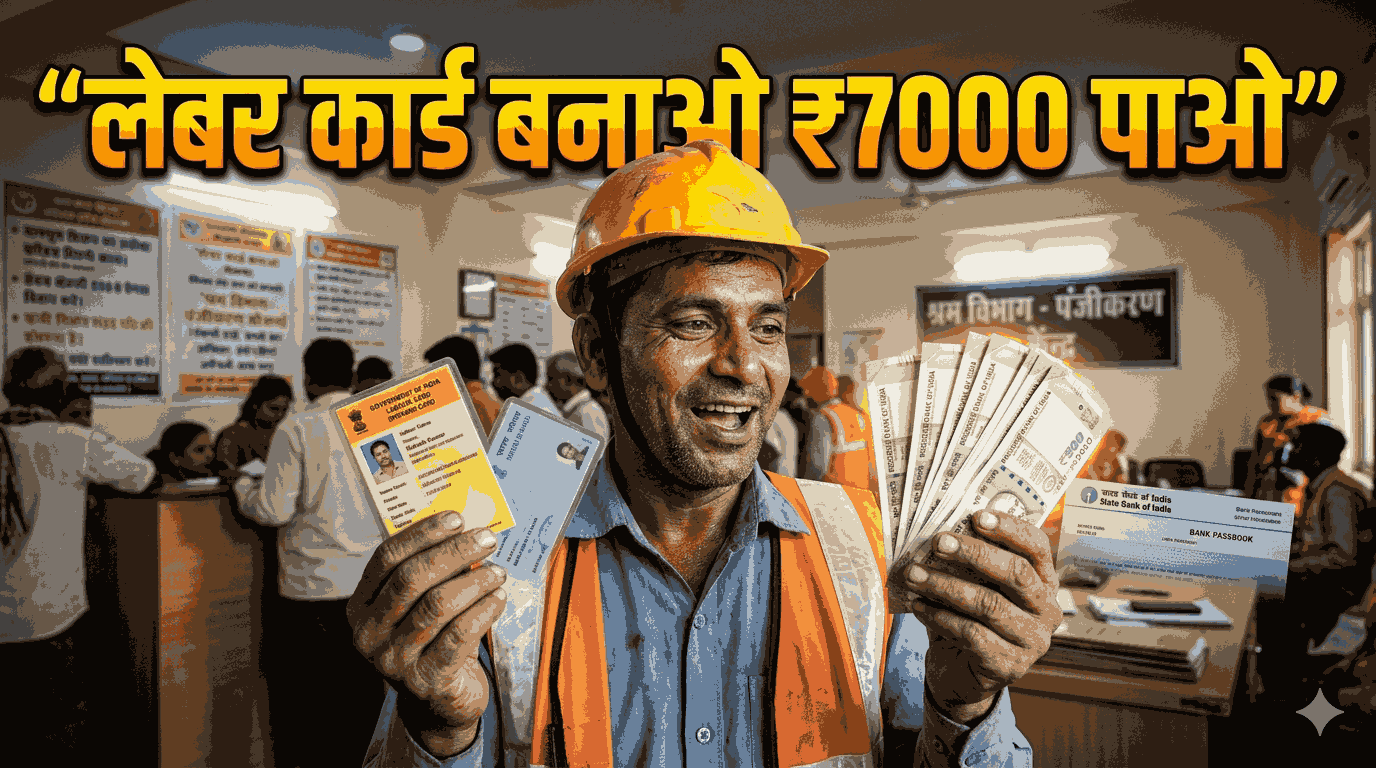 Labour Card Yojana 2026: लेबर कार्ड बनवाकर पाएं ₹7,000 तक का फायदा | पूरी जानकारी